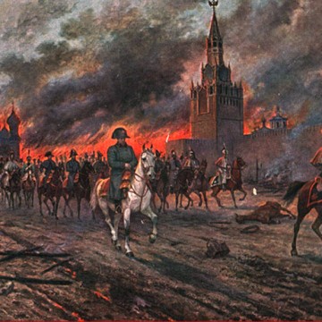 Napoleão no Kremlin de Moscou no ano de 1812